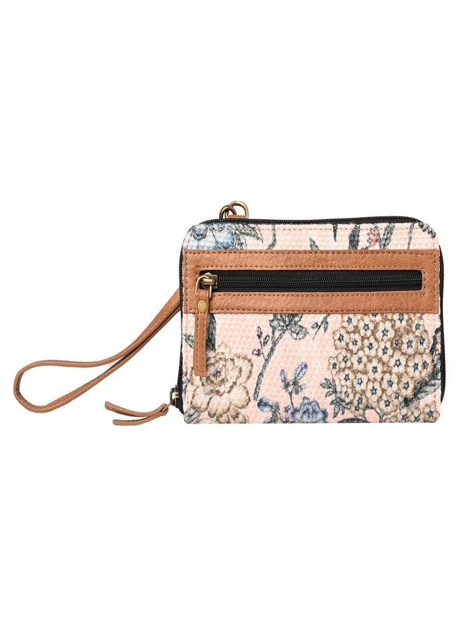 Mona B Zipper Women Wristlet Clutch Ladies Purse Wallet Multi Slot Card Holder Multipurpose Travel Hand Purse (Pink) - Image 1